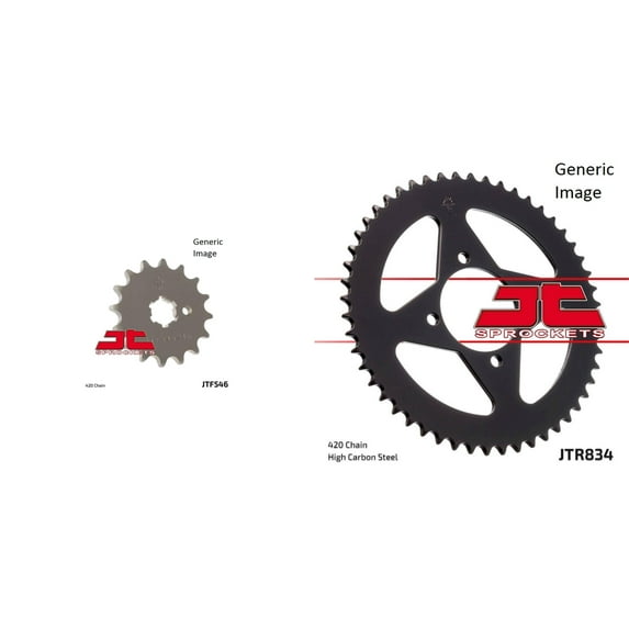JT SPROCKETS Front and Rear Steel Sprocket Kit for OffRoad YAMAHA PW80 1985