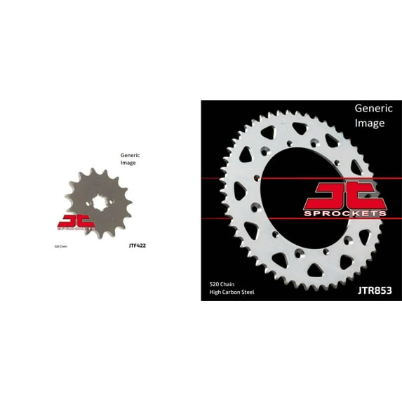 JT SPROCKETS Front and Rear Steel Sprocket Kit for OffRoad YAMAHA YZ125 1985