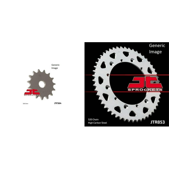 JT SPROCKETS Front and Rear Steel Sprocket Kit for OffRoad YAMAHA YZ125 1997-1998