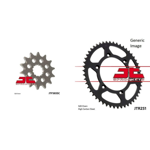 JT SPROCKETS Front and Rear Steel Sprocket Kit for OffRoad YAMAHA YZ450F 2005-2006