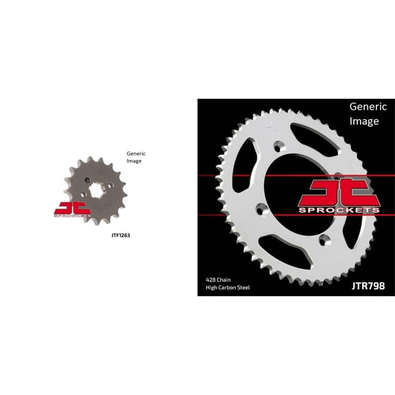 JT SPROCKETS Front and Rear Steel Sprocket Kit for OffRoad YAMAHA YZ80 1993-2001