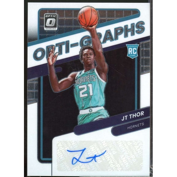 JT Thor Rookie /99 Card 2021-22 Donruss Optic Opti-Graphs Autograph #55