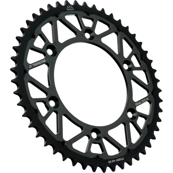 JT Twinstar Steel/Aluminum Gray Rear Sprocket 49 Tooth (JTX897.49GR)