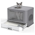 thumbnail image 1 of JTAOT Cat Litter Box Fully Enclosed and Foldable,Top Entry Litter Box Storage and Deodorization Design Easy to Clean Covered Litter Box,Comes with a Cat Shovel Comes with a Cat Rubbing Device, 1 of 7