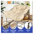 thumbnail image 1 of JTAOT Oversized Rocking Papasan Chair Outdoor Patio Wicker Basket Chair with Cushion, 1 of 8