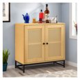 thumbnail image 1 of JTAOT Sideboard Buffet Storage Accent Cabinet Modern Kitchen Table Woven Wicker Doors, 1 of 8