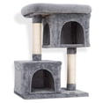 thumbnail image 1 of JTAOT Tall Cat Tree Tower - 33" Cat Tower for Indoor Cats - 2 Cat Condos, Sisal Cat Scratching Posts, with Large Plush Cat Perch - Cat Tree for Large Cats & Small, Cat Tree for Indoor Cats to Play, 1 of 7