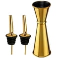 thumbnail image 1 of JTCAREERS Jigger for Bartending, Japanese Professional Cocktail Jigger, Jigger 2 OZ 1 OZ with Measurements Inside, Premium 304 Stainless Steel (Gold, 1 Jigger+ 2 Pourers), 1 of 8