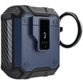 thumbnail image 1 of JTCASES for AirPods 1st/2nd Generation Case, Military Grade Full Body Shockproof Protection Hard Cover, Support Wireless Charging with Keychain for Airpod 1/2, Blue, 1 of 8