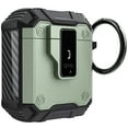 thumbnail image 1 of JTCASES for AirPods 1st/2nd Generation Case, Military Grade Full Body Shockproof Protection Hard Cover, Support Wireless Charging with Keychain for Airpod 1/2, Green, 1 of 8