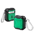 thumbnail image 1 of JTCASES for AirPods 1st/2nd Generation Case, Wireless Charging with Keychain Hybird Two-layer Shockproof Anti-fall Full Protection for AirPods 1st/2nd Gen, Darkgreen, 1 of 6