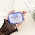 thumbnail image 1 of JTCASES for AirPods Pro 2 Case 2023/2022, Clear Soft TPU Protective Cover Compatible with Wireless Charging Case with Keychain & Buckle (Transparent Purple), 1 of 7