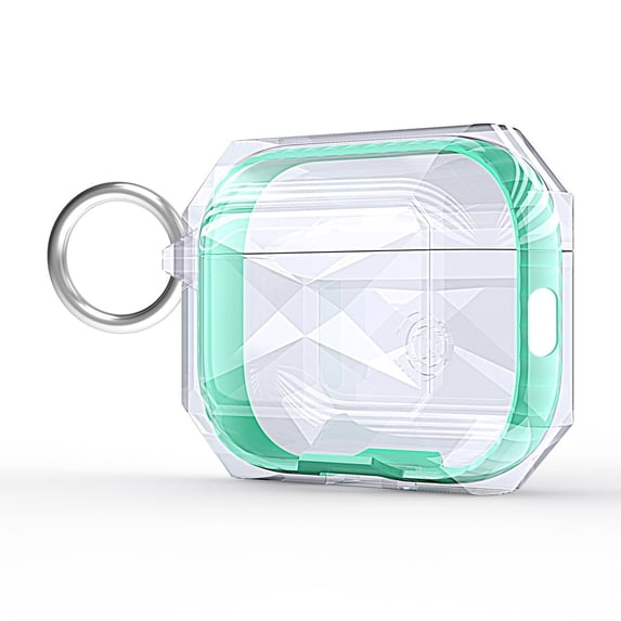 JTCASES for AirPods Pro 2nd Generation 2022 Case, Transparent Wireless Charing Protective Skin Girl Women with Keychain for Apple AirPods Pro 2nd Generation 2022, Green