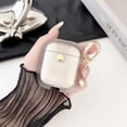thumbnail image 1 of JTCASES for Airpods 2nd/1st Generation Case, Clear Soft TPU Protective Cover Compatible with AirPods 1/2 Wireless Charging Case with Keychain & Buckle (Transparent Gray), 1 of 7