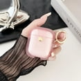 thumbnail image 1 of JTCASES for Airpods 2nd/1st Generation Case, Clear Soft TPU Protective Cover Compatible with AirPods 1/2 Wireless Charging Case with Keychain & Buckle (Transparent Pink), 1 of 7