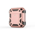 thumbnail image 1 of JTCASES Compatible with AirPods 1st & 2nd Case, Full-Body Rugged Hard PC Protective Cover with Keychain Shockproof Designed for AirPods 1st & 2nd, Rosegold, 1 of 9
