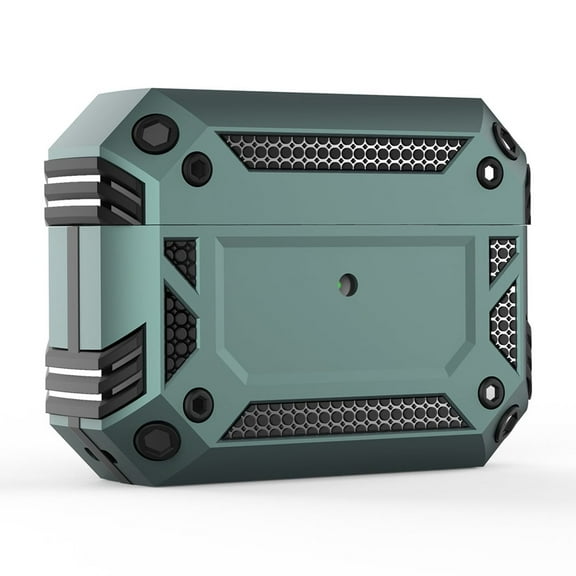 JTCASES Compatible with AirPods Pro 2019 Case, Full-Body Rugged Hard PC Protective Cover with Keychain Shockproof Designed for AirPods Pro 2019, Darkgreen