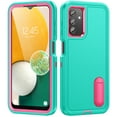 thumbnail image 1 of JTCASES Compatible with Samsung Galaxy A03S Case Heavy Duty Protective Rugged Phone Case, Full Body Anti-dust Shockproof Drop Proof Armor Durable Cover for Galaxy A03S 6.5 inch, Mint/Rose, 1 of 8