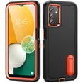 thumbnail image 1 of JTCASES Compatible with Samsung Galaxy A03S Case Heavy Duty Protective Rugged Phone Case, Full Body Anti-dust Shockproof Drop Proof Armor Durable Cover for Galaxy A03S 6.5 inch, Black/Orange, 1 of 8