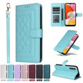 thumbnail image 1 of JTCASES Compatible with Samsung Galaxy A14 5G 6.6 inch Case Wallet Flip Folio Case [Kickstand] with RFID Blocking Card Holders [Shockproof] and Wrist Strap Cover for Men Women Girls, Mint, 1 of 12
