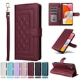 thumbnail image 1 of JTCASES Compatible with Samsung Galaxy A14 5G 6.6 inch Case Wallet Flip Folio Case [Kickstand] with RFID Blocking Card Holders [Shockproof] Wrist Strap Cover for Men Women Girls, Winered, 1 of 12