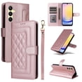thumbnail image 1 of JTCASES Compatible with Samsung Galaxy A25 5G 6.5 inch Case Wallet Flip Folio Case [Kickstand] with RFID Blocking Card Holders [Shockproof] and Wrist Strap Cover for Men Women Girls, Rosegold, 1 of 12