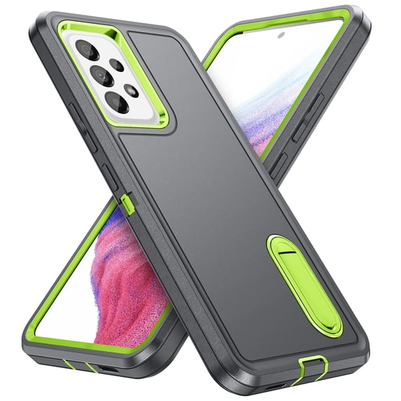 JTCASES Compatible with Samsung Galaxy A53 5G Case Heavy Duty Protective Rugged Phone Case, Full Body Anti-dust Shockproof Drop Proof Armor Durable Cover for Galaxy A53 5G 6.5 inch, Gray/Green