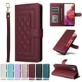 thumbnail image 1 of JTCASES Compatible with Samsung Galaxy S20 FE 5G 6.5 inch Case Wallet Flip Folio Case [Kickstand] with RFID Blocking Card Holders [Shockproof] Wrist Strap Cover for Men Women Girls, Winered, 1 of 12