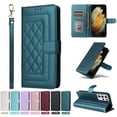 thumbnail image 1 of JTCASES Compatible with Samsung Galaxy S21 Ultra 5G 6.8 inch Case Wallet Flip Folio Case [Kickstand] with RFID Blocking Card Holders [Shockproof] Wrist Strap Cover for Men Women Girls, Darkgreen, 1 of 12