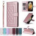 thumbnail image 1 of JTCASES Compatible with Samsung Galaxy S21 Ultra 5G 6.8 inch Case Wallet Flip Folio Case [Kickstand] with RFID Blocking Card Holders [Shockproof] and Wrist Strap Cover for Men Women Girls, Rosegold, 1 of 12