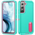 thumbnail image 1 of JTCASES Compatible with Samsung Galaxy S22 Case Heavy Duty Protective Rugged Phone Case, Full Body Anti-dust Shockproof Drop Proof Armor Durable Cover for Galaxy S22 6.1 inch, Mint/Rose, 1 of 9