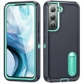 thumbnail image 1 of JTCASES Compatible with Samsung Galaxy S22 Case Heavy Duty Protective Rugged Phone Case, Full Body Anti-dust Shockproof Drop Proof Armor Durable Cover for Galaxy S22 6.1 inch, Deepblue/Mint, 1 of 9