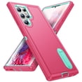thumbnail image 1 of JTCASES Compatible with Samsung Galaxy S22 Ultra Case Heavy Duty Protective Rugged Phone Case, Full Body Anti-dust Shockproof Drop Proof Armor Cover for Galaxy S22 Ultra 6.8 inch, Rose/Mint, 1 of 9
