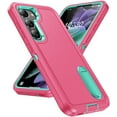 thumbnail image 1 of JTCASES Compatible with Samsung Galaxy S23 Case Heavy Duty Protective Rugged Phone Case, Full Body Anti-dust Shockproof Drop Proof Armor Durable Cover for Galaxy S23 6.1 inch, Rose/Mint, 1 of 10