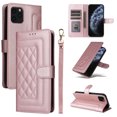 thumbnail image 1 of JTCASES Compatible with iPhone 11 Pro Max 6.5 inch Case Wallet Flip Folio Case [Kickstand] with RFID Blocking Card Holders [Shockproof] and Wrist Strap Phone Cover for Men Women Girls, Rosegold, 1 of 12