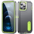thumbnail image 1 of JTCASES Compatible with iPhone 12 Pro Max Case Heavy Duty Protective Rugged Phone Case, Full Body Anti-dust Shockproof Drop Proof Armor Durable Cover Case for iPhone 12 Pro Max 6.7", Gray/Green, 1 of 9