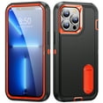 thumbnail image 1 of JTCASES Compatible with iPhone 13 Pro Case Heavy Duty Protective Rugged Phone Case, Full Body Anti-dust Shockproof Drop Proof Armor Durable Cover Case for iPhone 13 Pro 6.1 inch, Black/Orange, 1 of 9