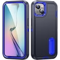 thumbnail image 1 of JTCASES Compatible with iPhone 14 Plus Case Heavy Duty Protective Rugged Phone Case, Full Body Anti-dust Shockproof Drop Proof Armor Durable Cover Case for iPhone 14 Plus 6.7 inch, Deepblue/Royalblue, 1 of 10