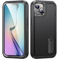thumbnail image 1 of JTCASES Compatible with iPhone 15 Plus Case Heavy Duty Protective Rugged Phone Case, Full Body Anti-dust Shockproof Drop Proof Armor Durable Cover Case for iPhone 15 Plus 6.7 inch, Black/Black, 1 of 10