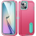 thumbnail image 1 of JTCASES Compatible with iPhone 15 Plus Case Heavy Duty Protective Rugged Phone Case, Full Body Anti-dust Shockproof Drop Proof Armor Durable Cover Case for iPhone 15 Plus 6.7 inch, Rose/Mint, 1 of 10