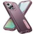 thumbnail image 1 of JTCASES Compatible with iPhone 15 Pro Max Case Heavy Duty Protective Rugged Phone Case, Full Body Anti-dust Shockproof Drop Proof Armor Durable Cover Case for iPhone 15 Pro Max 6.7 inch, Purple/Pink, 1 of 9