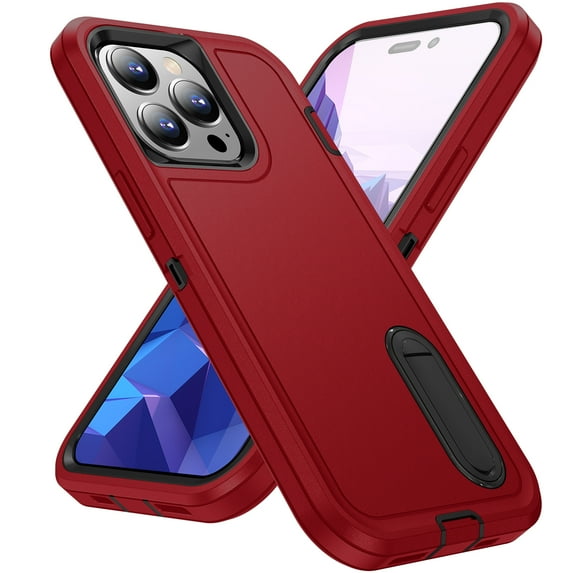 JTCASES Compatible with iPhone 16 Case Heavy Duty Protective Rugged Phone Case, Full Body Anti-dust Shockproof Drop Proof Armor Durable Cover Case for iPhone 16, Red/Black