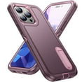 thumbnail image 1 of JTCASES Compatible with iPhone 16 Pro Max Case Heavy Duty Protective Rugged Phone Case, Full Body Anti-dust Shockproof Drop Proof Armor Durable Cover Case for iPhone 16 Pro Max, Purple/Pink, 1 of 8