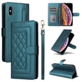 thumbnail image 1 of JTCASES Compatible with iPhone X/iPhone Xs 5.8 inch Case Wallet Flip Folio Case [Kickstand] with RFID Blocking Card Holders [Shockproof] and Wrist Strap Phone Cover for Men Women Girls, Darkgreen, 1 of 12