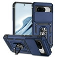 thumbnail image 1 of JTCASES for Google Pixel 7 Case, Heavy Duty Protection Magnetic Car Mount Rotating Stand [Slide Camera Window] Rugged Shockproof Anti-fall Shell for Google Pixel 7, Blue, 1 of 8
