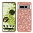 thumbnail image 1 of JTCASES for Google Pixel 8 Pro Case, Glitter Bling Backplane Soft Silicone for Girls Women Shockproof Anti-Slip Protective Cover Compatible with Google Pixel 8 Pro, Rosegold, 1 of 7