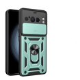 thumbnail image 1 of JTCASES for Google Pixel 8 Pro Case with Sliding Lens Window Magnetic Car Mount Rotating Kickstand Hybird 3-layer Non-slipping Military-grade Protection Shell, Green, 1 of 8