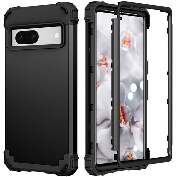 JTCASES for Google Pixel 8A Case, Drop Resistant Corners, Wireless Charging, Heavy Duty Shockproof Hybrid Hard PC Bumper, Camera Protection, Skin-feel Anti-scratch Tough Cover, Black