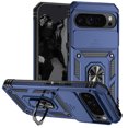 thumbnail image 1 of JTCASES for Google Pixel 9 Pro Case, Heavy Duty Protection Magnetic Car Mount Rotating Stand [Slide Camera Window] Rugged Shockproof Anti-fall Shell for Google Pixel 9 Pro, Blue, 1 of 10
