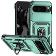 thumbnail image 1 of JTCASES for Google Pixel 9 Pro Case, Heavy Duty Protection Magnetic Car Mount Rotating Stand [Slide Camera Window] Rugged Shockproof Anti-fall Shell for Google Pixel 9 Pro, Darkgreen, 1 of 10